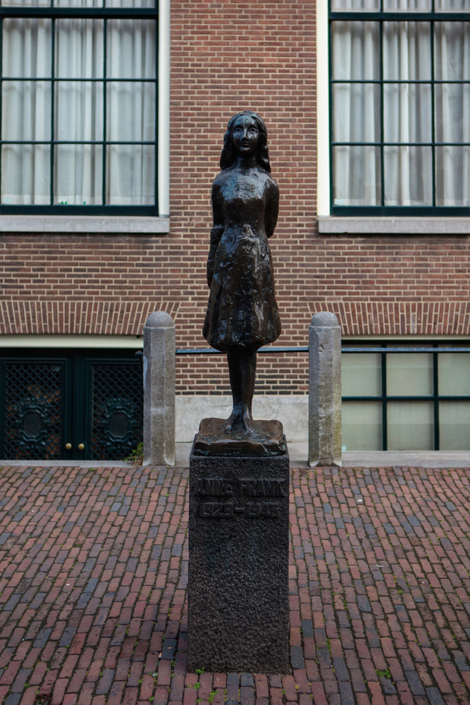 Statue of Ann Frank Amsterdam 
